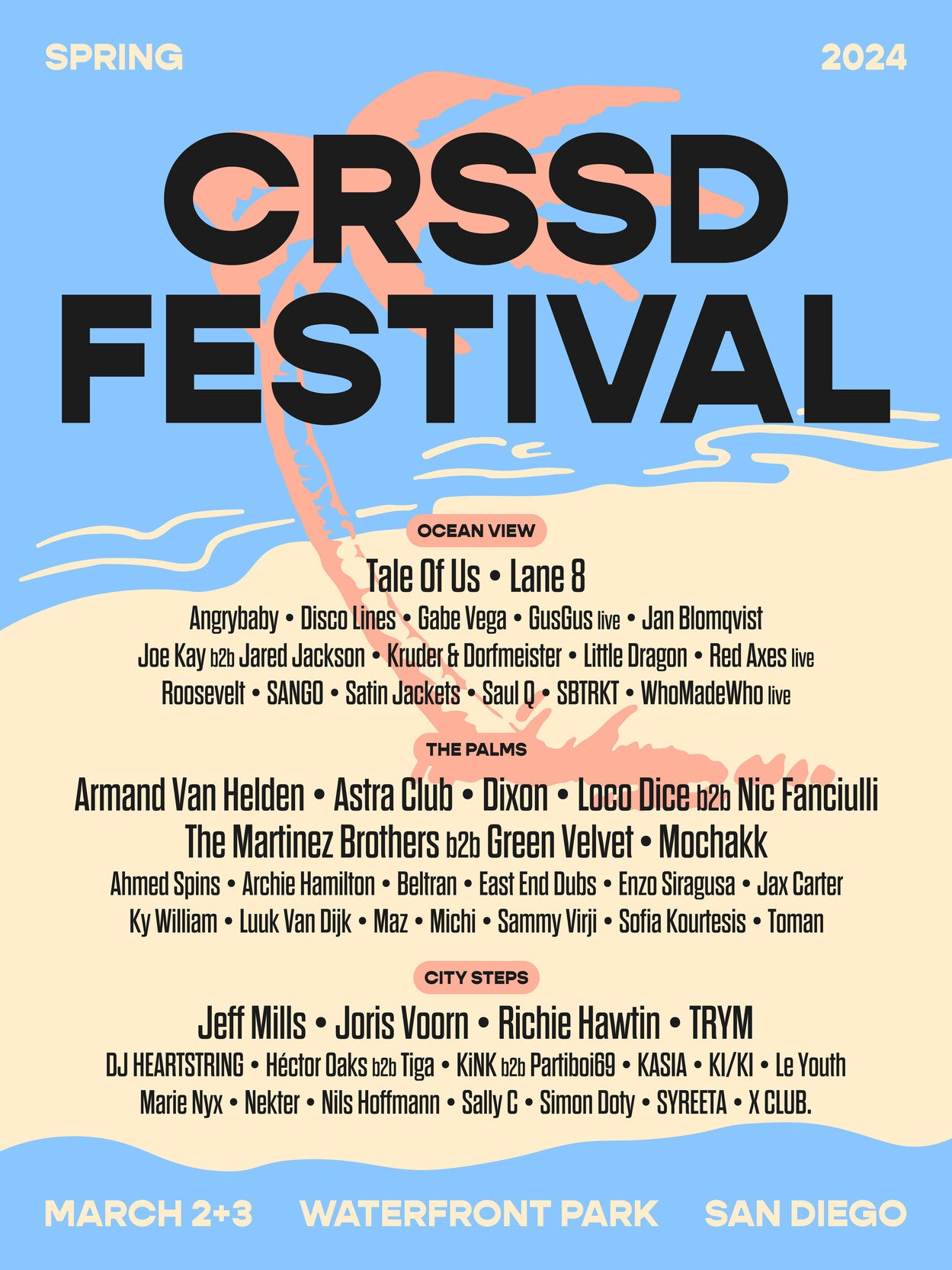 Official CRSSD Spring 2024 Poster FNGRS CRSSD merch